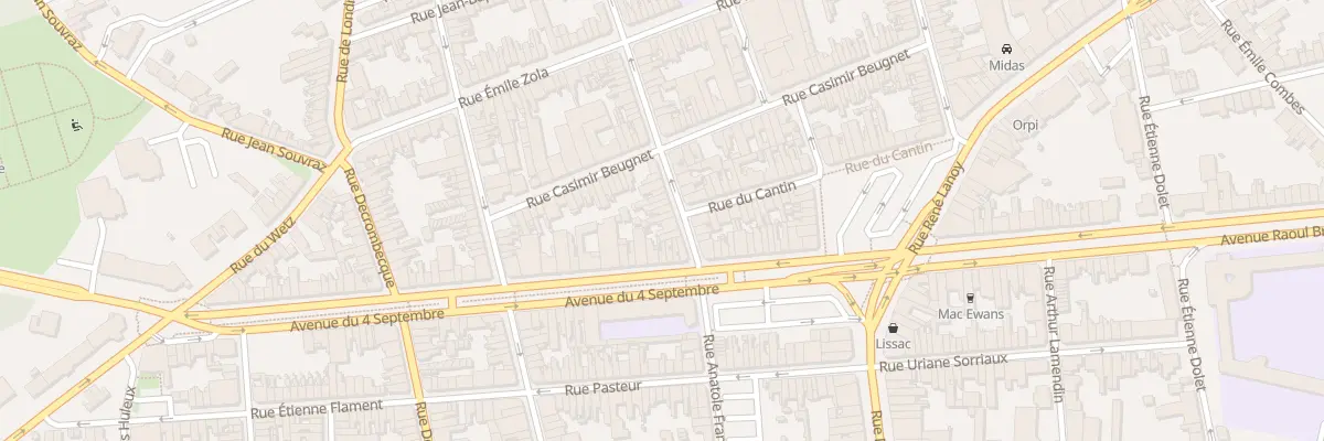 Plan du 7 Rue Félix Faure à Lens