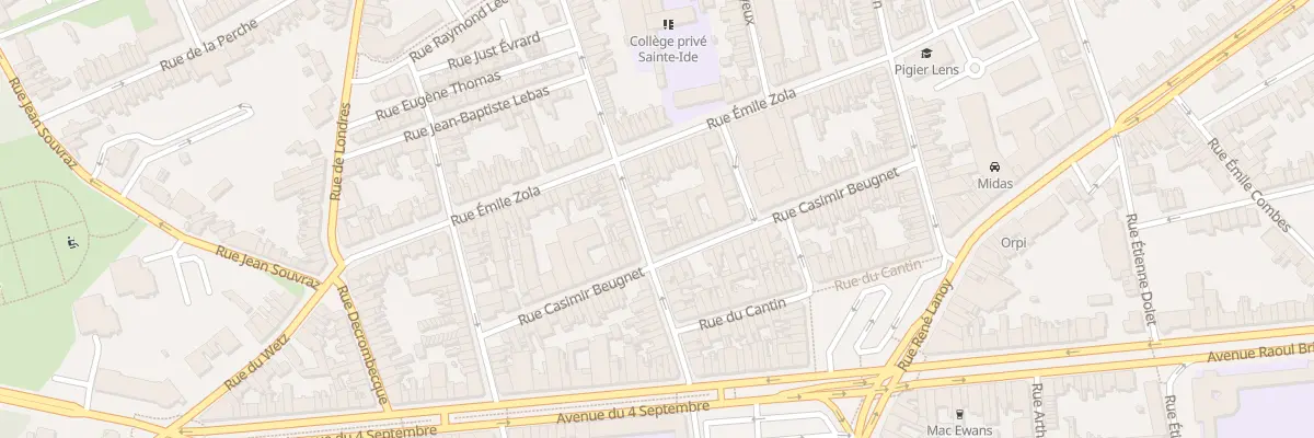 Plan du 24 Rue Félix Faure à Lens