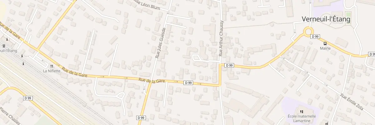 Plan du 10 Rue de la Gare à Verneuil-l’Étang