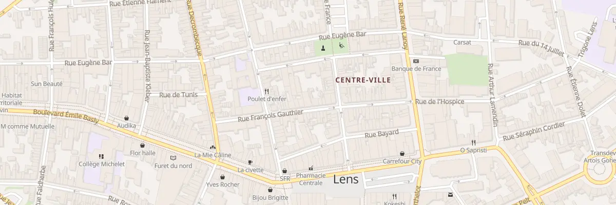 Plan du 40 Rue François Gauthier à Lens