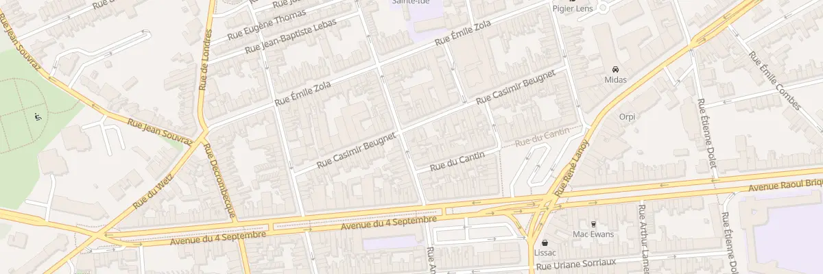 Plan du 18 Rue Félix Faure à Lens