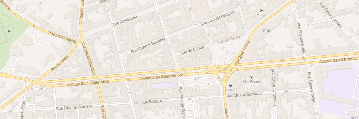 Plan du 8 Rue Félix Faure à Lens