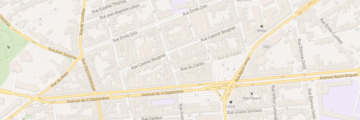 Plan du 14 Rue Félix Faure à Lens