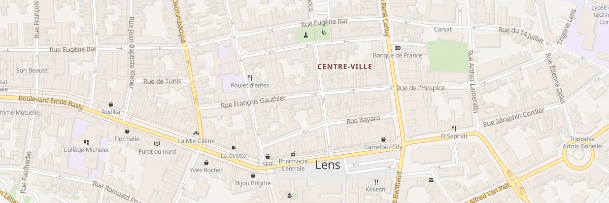 Plan du 33 Rue François Gauthier à Lens