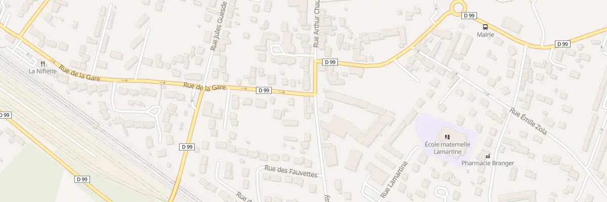 Plan du 1 Rue de la Gare à Verneuil-l’Étang