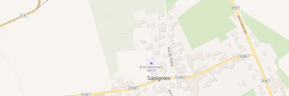 Plan du 3 Rue de l’Eglise à Sapignies