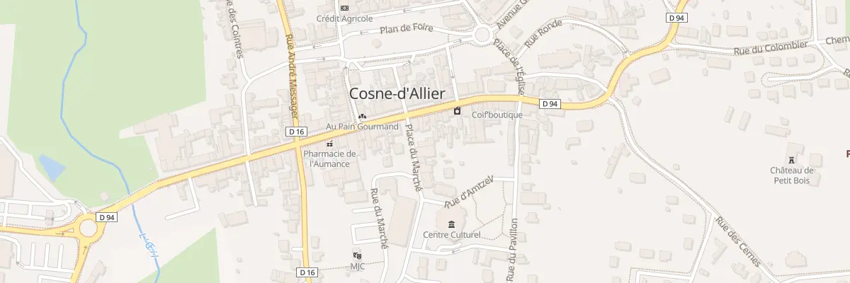 Plan du 1 Pl du Marché à Cosne-d’Allier