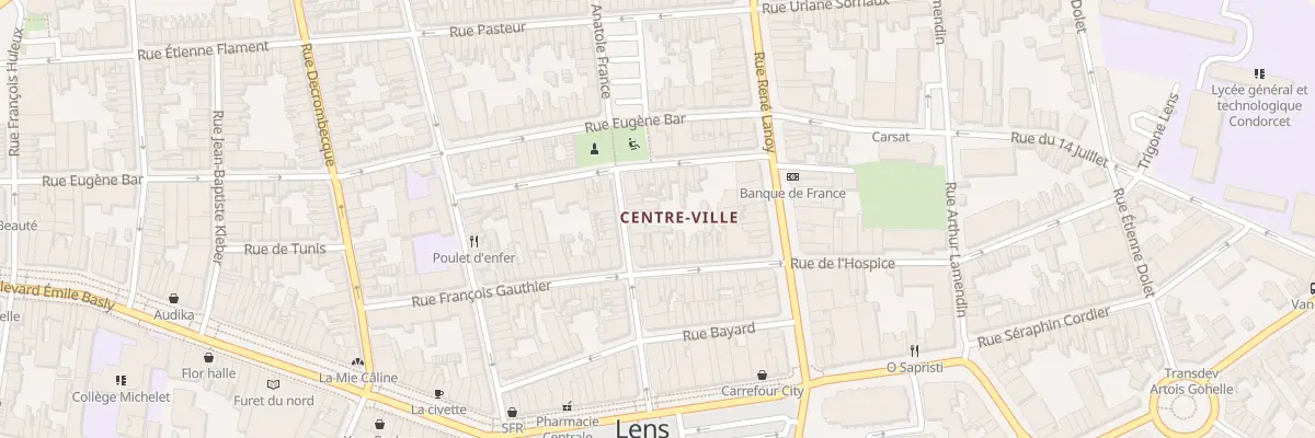 Plan du 16 Rue Anatole France à Lens