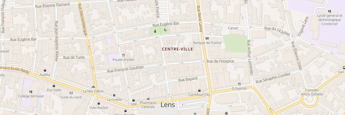 Plan du 24 Rue François Gauthier à Lens