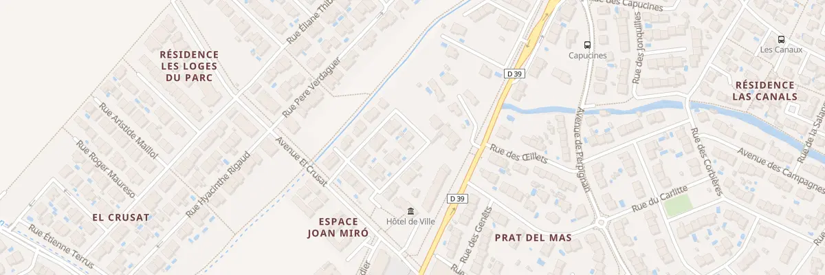 Plan du 14 Rue Pau Casals à Canohès