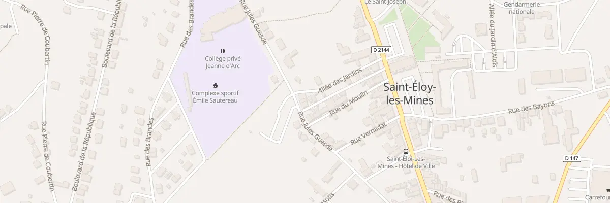 Plan du 45 Rue Jules Guesde à Saint-Éloy-les-Mines