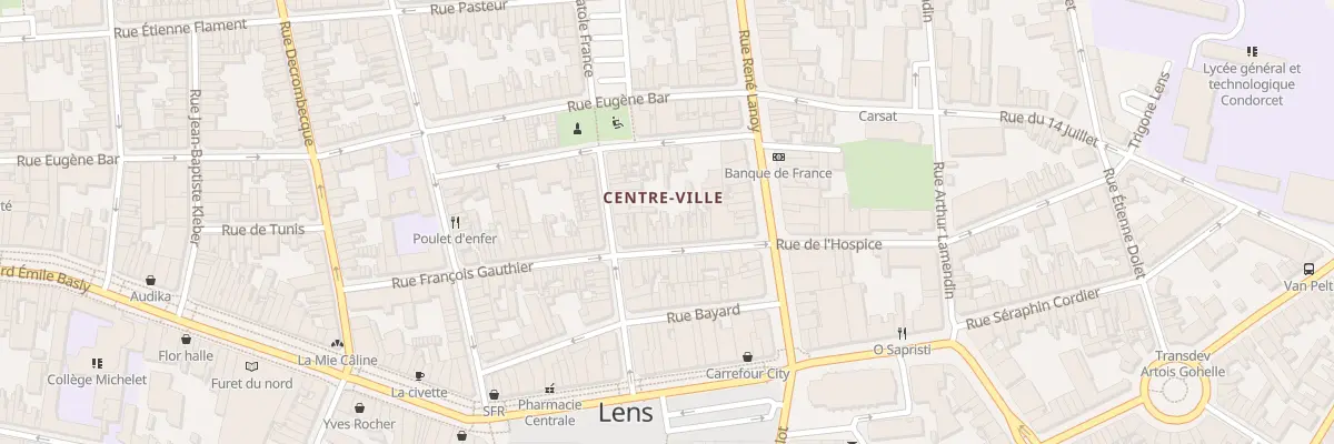 Plan du 20 Rue François Gauthier à Lens