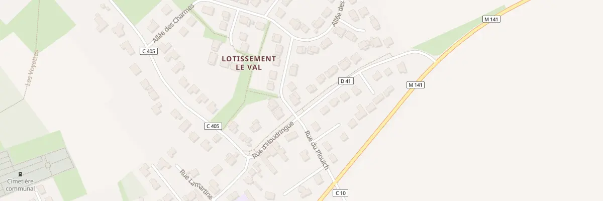Plan du 2 All des Charmes à Aubers