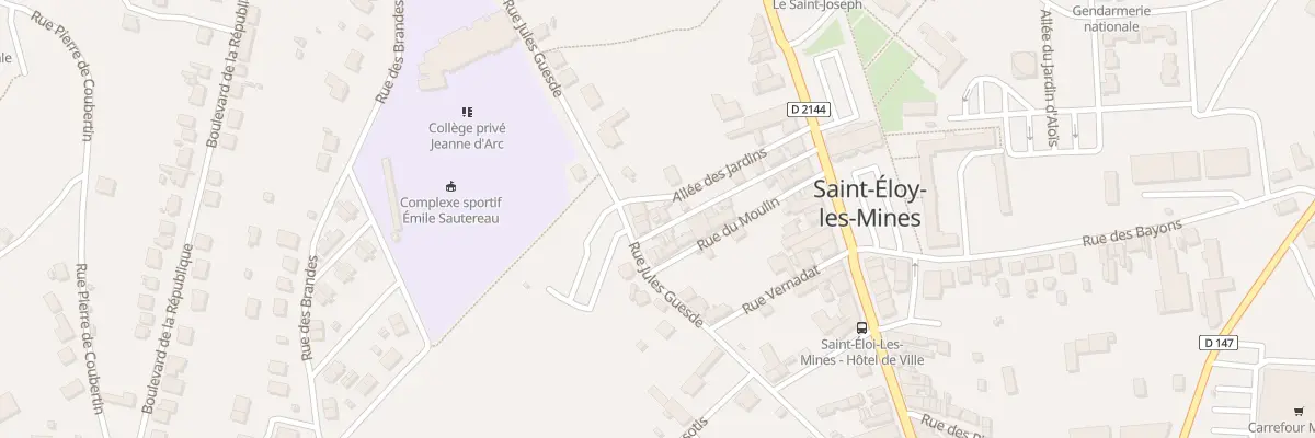 Plan du 14 Rue Ernest Renan à Saint-Éloy-les-Mines