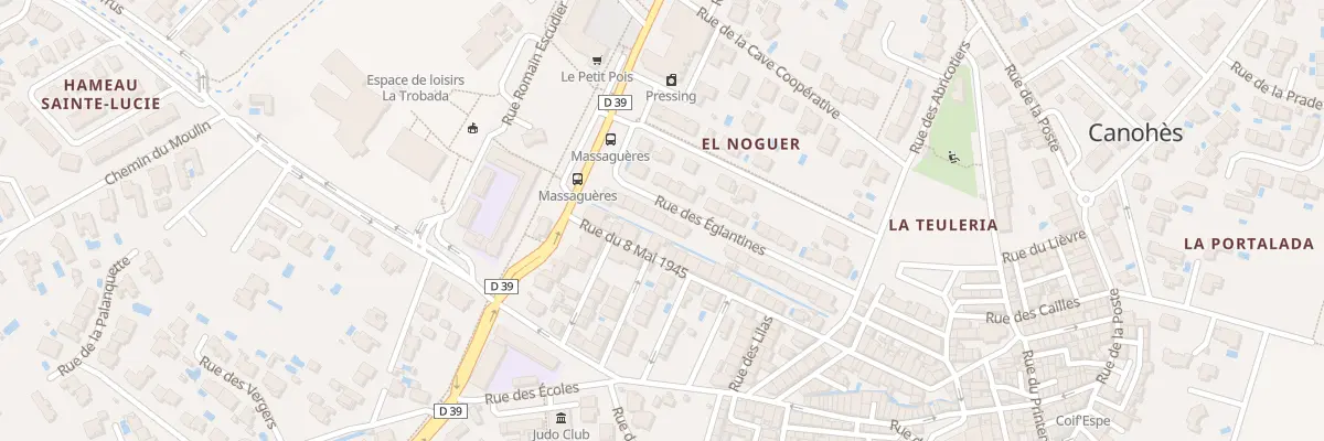 Plan du 25 Rue des Eglantines à Canohès
