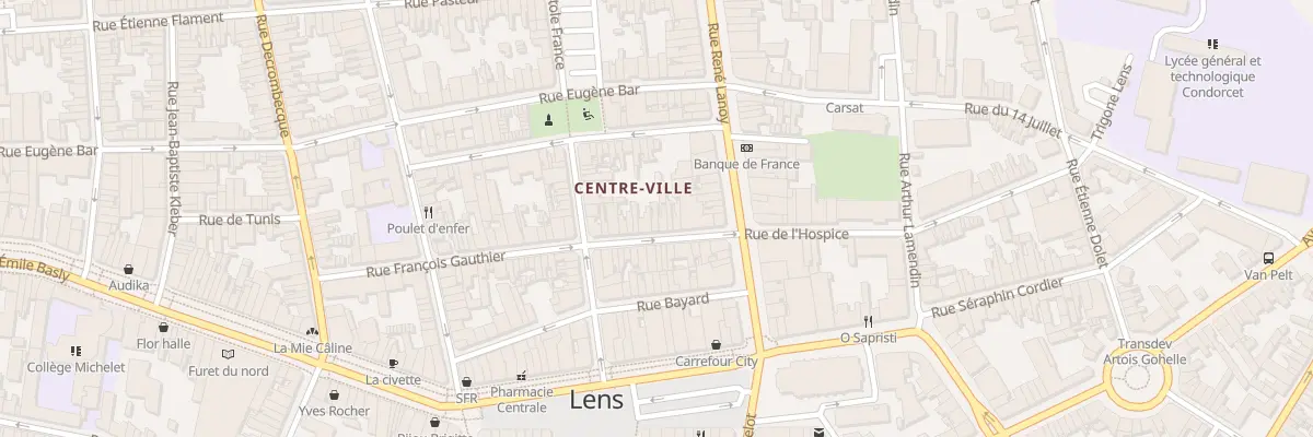 Plan du 14 Rue François Gauthier à Lens