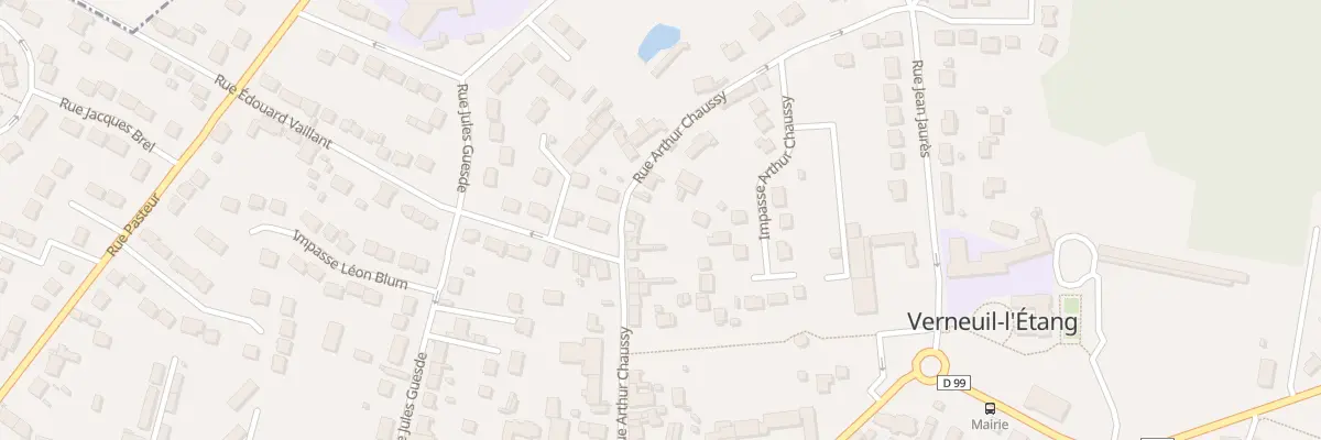 Plan du 30 Rue Arthur Chaussy à Verneuil-l’Étang
