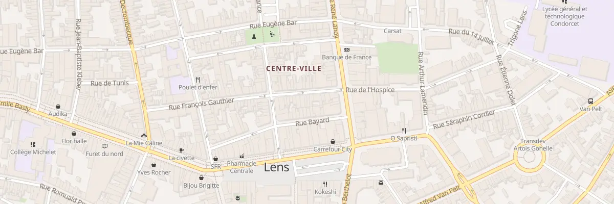 Plan du 13 Rue François Gauthier à Lens