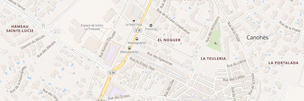 Plan du 20 Rue des Eglantines à Canohès
