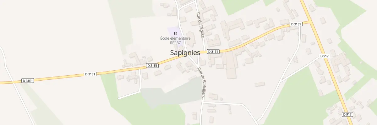 Plan du 2 Rue de Biefvillers à Sapignies
