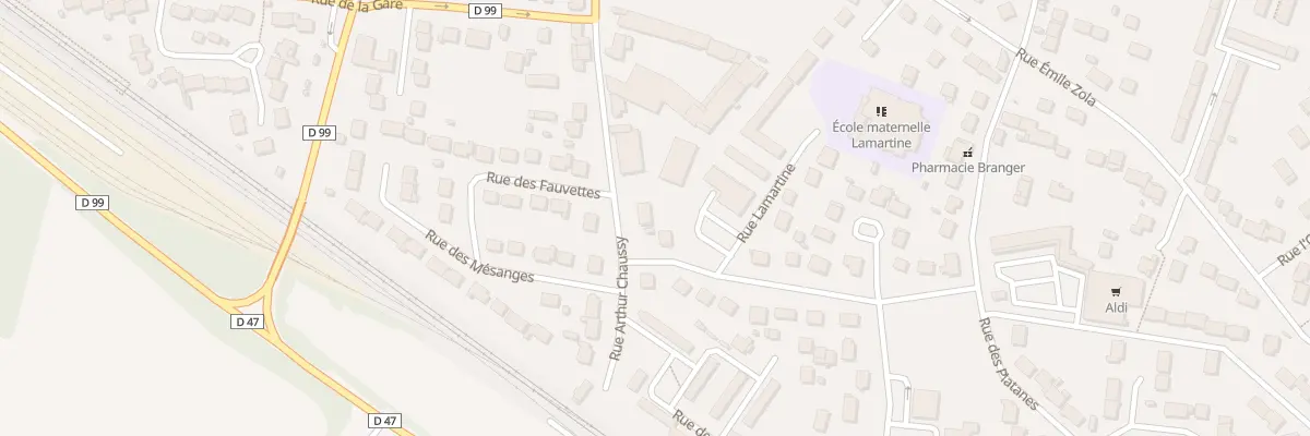 Plan du 2 Rue Arthur Chaussy à Verneuil-l’Étang