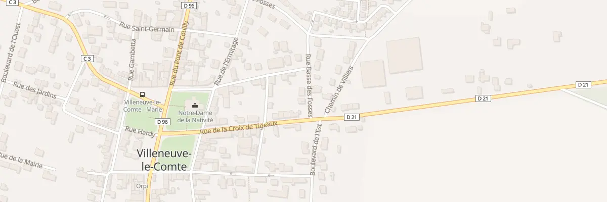 Plan du 28 Rue Basses des Fosses à Villeneuve-le-Comte
