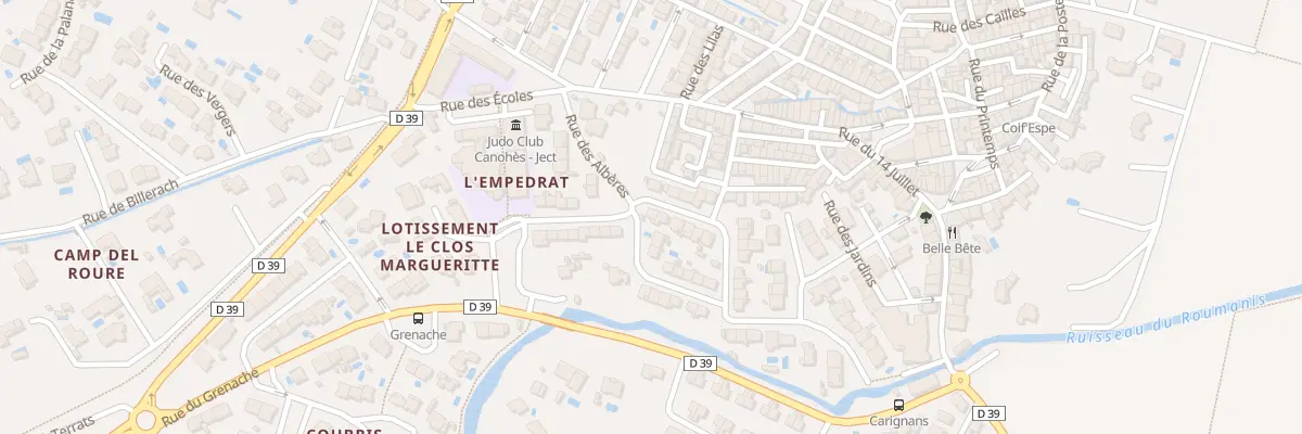 Plan du 2 Rue des Fauvettes à Canohès