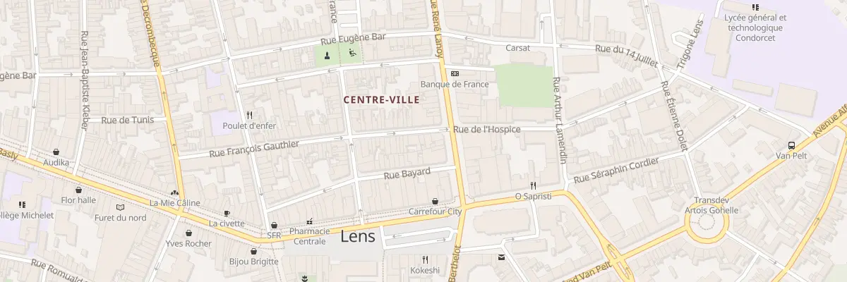 Plan du 5 Rue François Gauthier à Lens