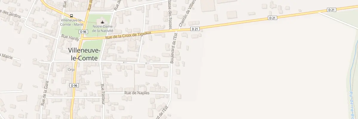 Plan du 9 Bd de l’Est à Villeneuve-le-Comte