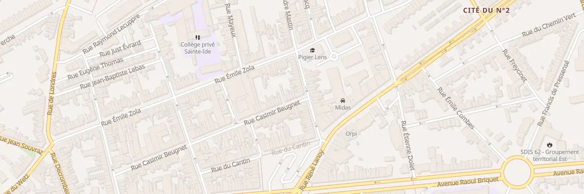 Plan du 6 Rue Casimir Beugnet à Lens