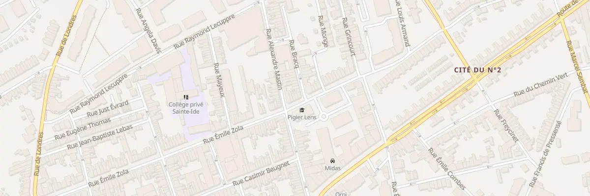 Plan du 123 Rue Emile Zola à Lens