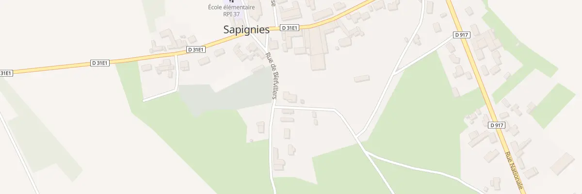 Plan du 1 Rue de Biefvillers à Sapignies