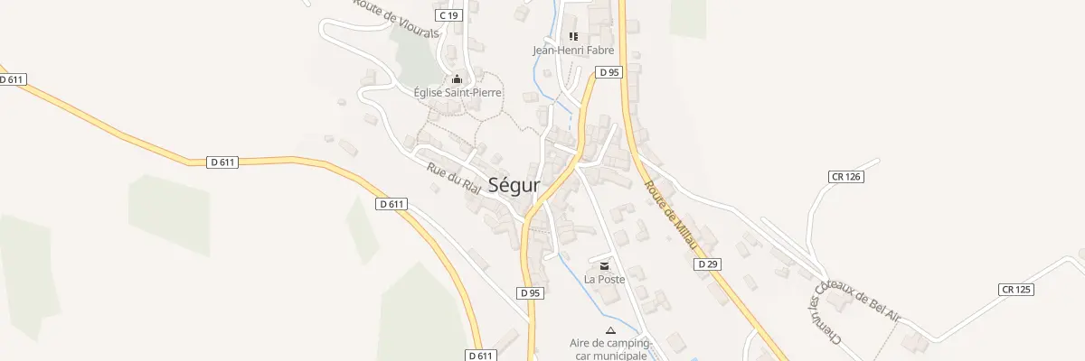 Plan du 1 Pl de la Fontaine à Ségur
