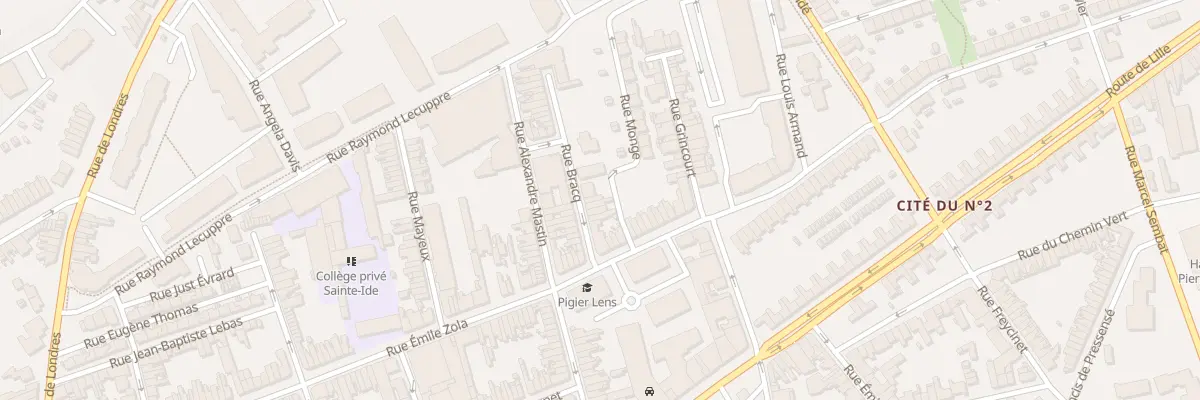 Plan du 10 Rue Bracq à Lens