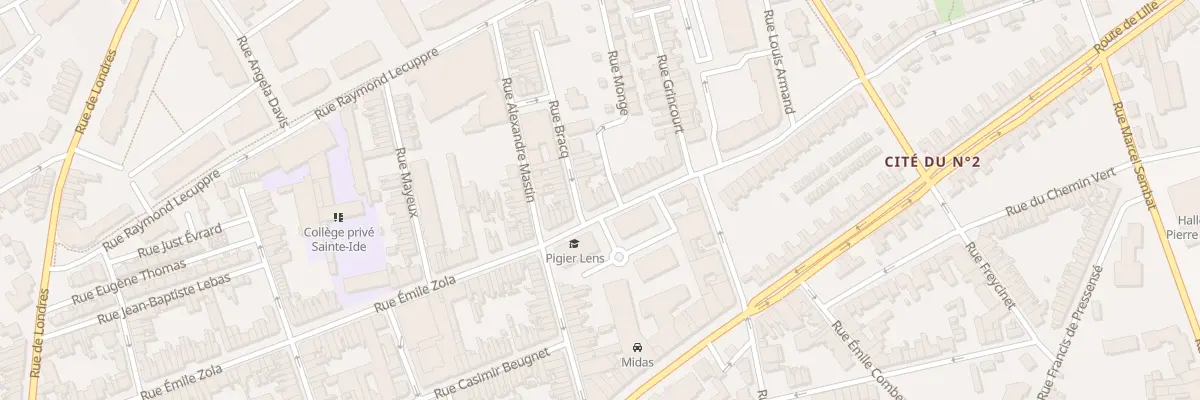 Plan du 131 Rue Emile Zola à Lens