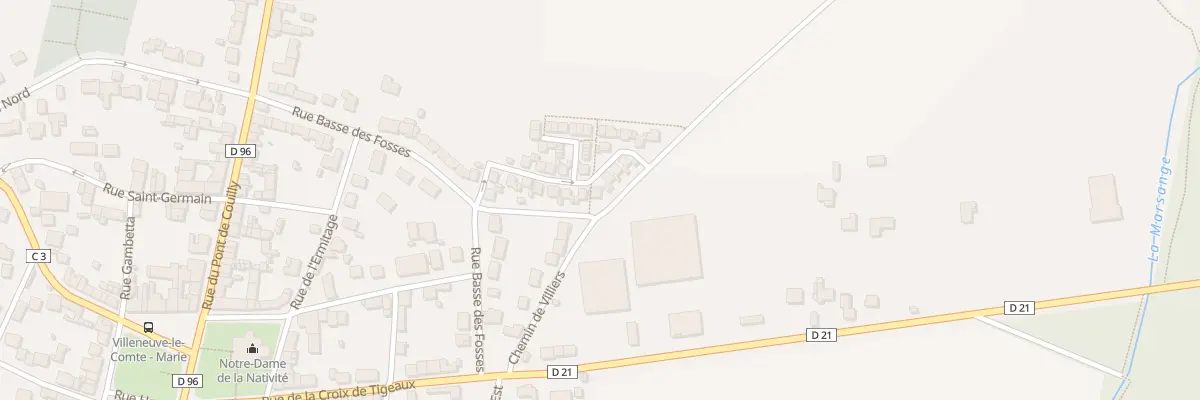 Plan du 13 Rue des Têtes de Gargouilles à Villeneuve-le-Comte