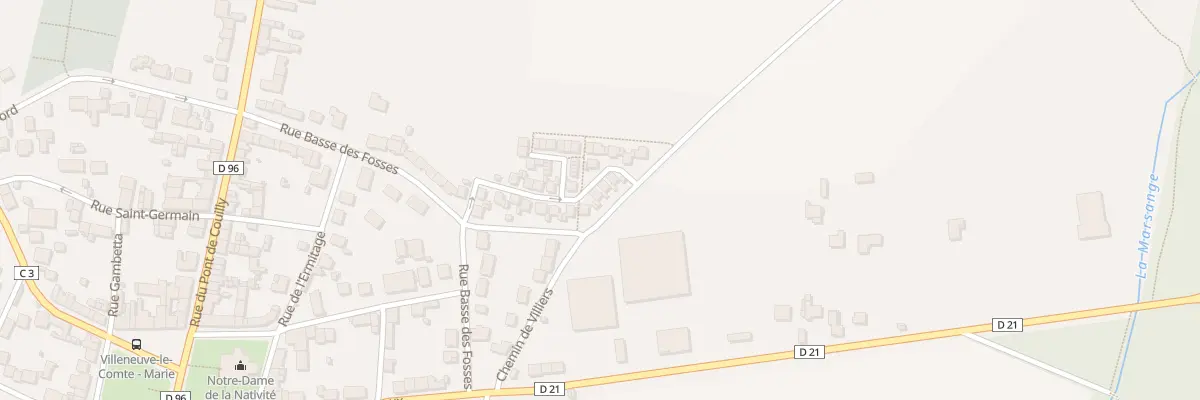 Plan du 15 Rue des Têtes de Gargouilles à Villeneuve-le-Comte