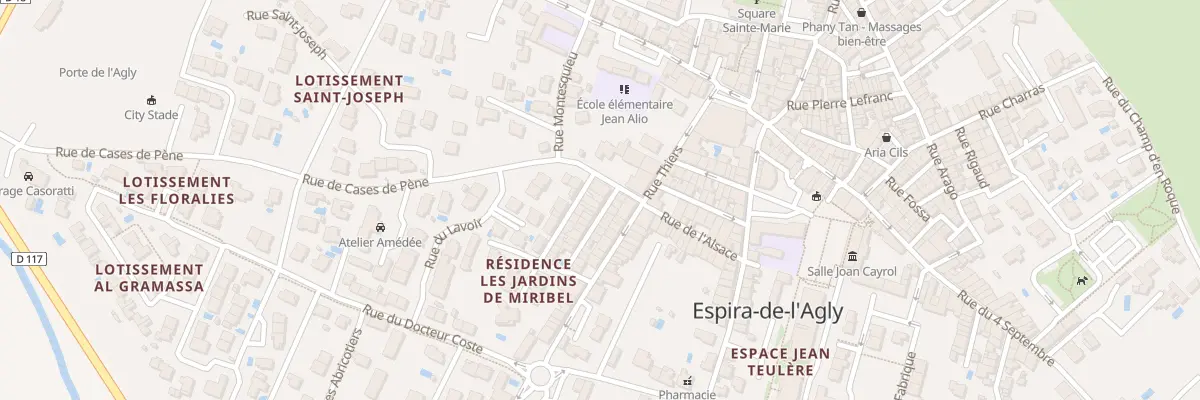 Plan du 1 Rue du Quatorze Juillet à Espira-de-l’Agly