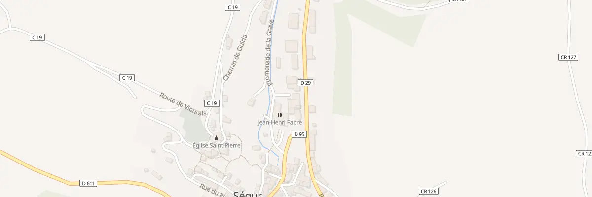 Plan du 5 Rte de Rodez à Ségur