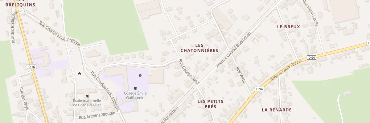 Plan du 2 Rue des Chatonnières à Cosne-d’Allier