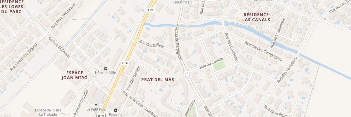 Plan du 1 Rue des Oeillets à Canohès