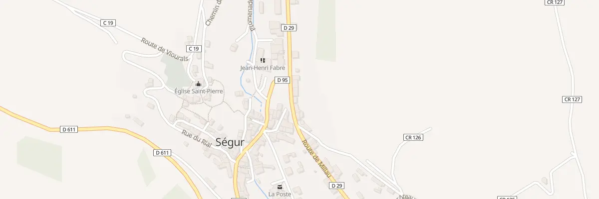 Plan du 8 Rte de Millau à Ségur
