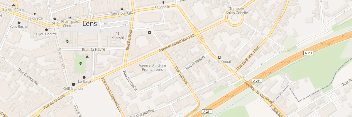 Plan du 19 Rue Voltaire à Lens