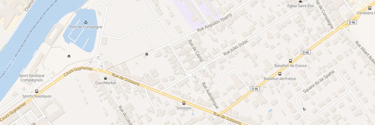 Plan du 11 Rue du Président Lanusse à Compiègne
