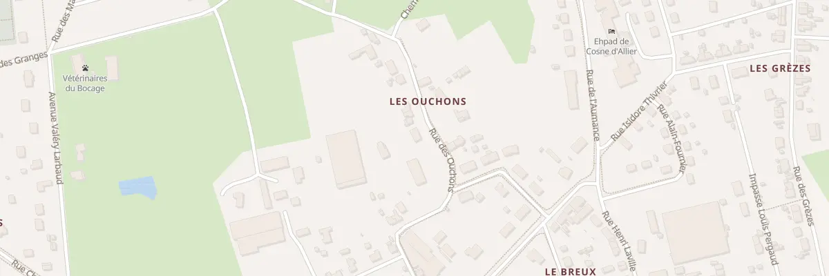 Plan du 5338 Rue des Ouchons à Cosne-d’Allier