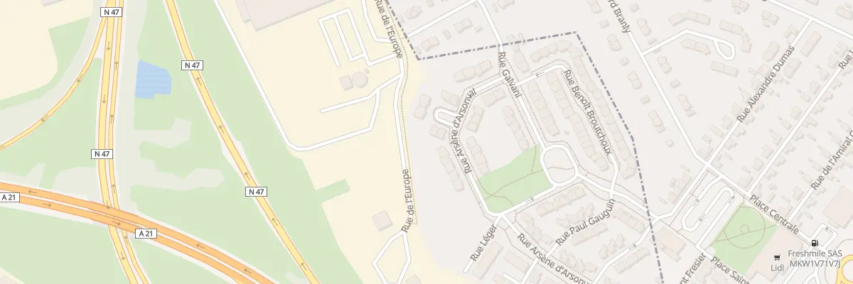 Plan du 45 Rue d’Arsonval à Lens