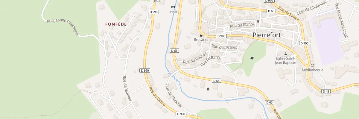 Plan du 36 Rue du Rocher à Pierrefort
