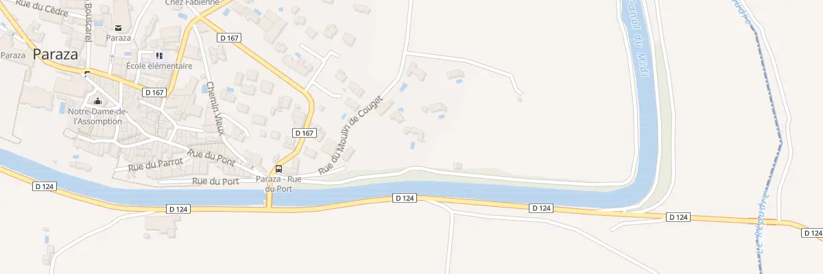 Plan du 8 Rue du Moulin de Couget à Paraza