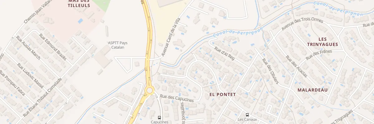 Plan du 36 Av de Las Canals à Canohès