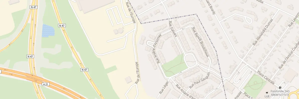 Plan du 43 Rue d’Arsonval à Lens